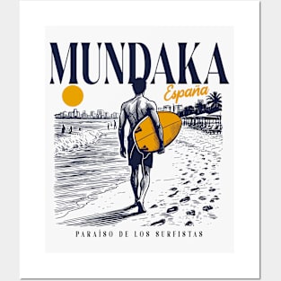 Vintage Surfing Mundaka, Spain // Retro Surfer Sketch // Surfer's Paradise Posters and Art